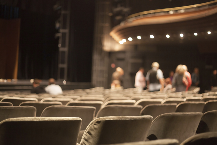 Image of theater with stage and seats